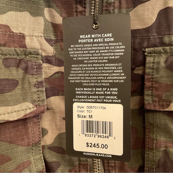 Hudson Jeans Cropped Military Anorak Jacket - NWT - Size Medium - Picture 11 of 13